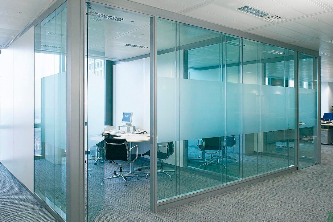 Toughened glass partition and facade work